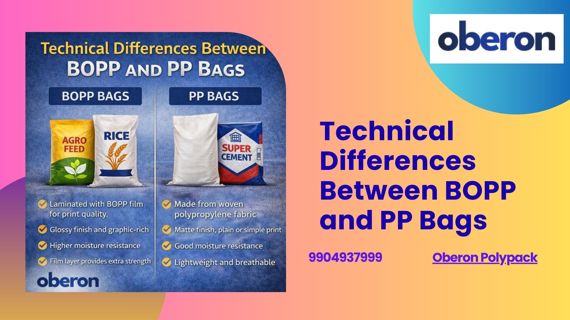 Technical Differences Between BOPP and PP Bags